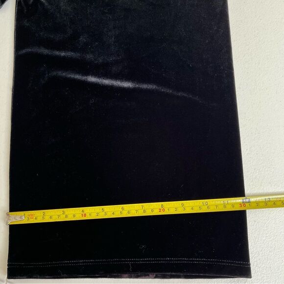 MSK Black Stretch Velvet Velour Elastic Waist Straight Leg Pants Womens Size XL - Picture 12 of 13